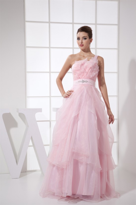 Floor-Length Sleeveless Ruffles Long Pink Prom/Formal Evening Dresses 02020196 Floor-Length Sleeveless Ruffles Long Pink Prom/Formal Evening Dresses 02020196
