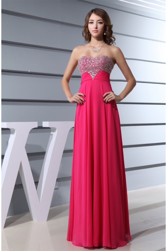 Floor-Length Sweetheart A-Line Beading Chiffon Prom/Formal Evening Dresses 02020198
