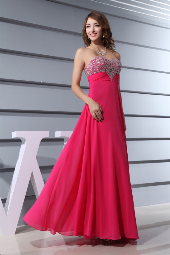 Floor-Length Sweetheart A-Line Beading Chiffon Prom/Formal Evening Dresses 02020198