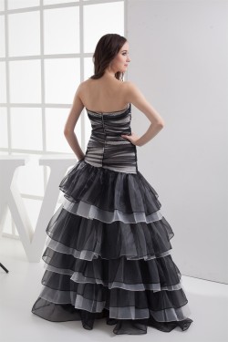 A-Line Strapess Sleeveless Beaded Long Prom/Formal Evening Dresses 02020200