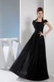 A-Line Halter Floor-Length Sleeveless Pleats Chiffon Long Black Prom/Formal Evening Dresses 02020205 A-Line Halter Floor-Length Sleeveless Pleats Chiffon Long Black Prom/Formal Evening Dresses 02020205