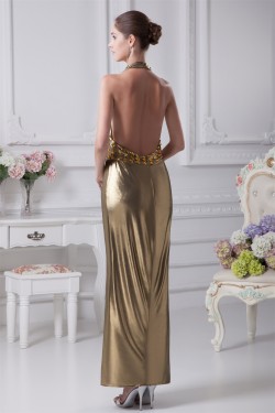 Halter Sleeveless Sheath/Column Ankle-Length Prom/Formal Evening Dresses 02020207