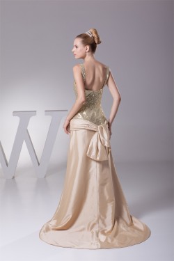 Handmade Flowers Taffeta Sequins Prom/Formal Evening Dresses 02020209