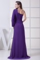 Long Sleeves Brush Sweep Train Ruched Chiffon Long Purple Prom/Formal Evening Dresses 02020215 Long Sleeves Brush Sweep Train Ruched Chiffon Long Purple Prom/Formal Evening Dresses 02020215