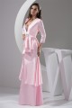 Long Sleeves Floor-Length A-Line Beading Long Pink Prom/Formal Evening Dresses 02020216