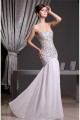 Mermaid/Trumpet Beading Chiffon Long White Prom/Formal Evening Dresses 02020217 Mermaid/Trumpet Beading Chiffon Long White Prom/Formal Evening Dresses 02020217