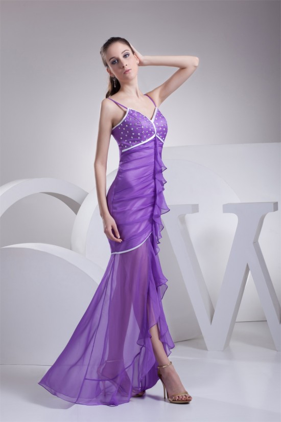 Mermaid/Trumpet Floor-Length Chiffon Beaded Long Purple Prom/Formal Evening Dresses 02020220 Mermaid/Trumpet Floor-Length Chiffon Beaded Long Purple Prom/Formal Evening Dresses 02020220