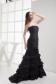 Mermaid/Trumpet Sleeveless Strapless Brush Sweep Train Long Black Prom Evening Dresses 02020222 Mermaid/Trumpet Sleeveless Strapless Brush Sweep Train Long Black Prom Evening Dresses 02020222
