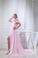 Off-the-Shoulder Sheath/Column Long Pink Chiffon Prom/Formal Evening Dresses 02020225 Off-the-Shoulder Sheath/Column Long Pink Chiffon Prom/Formal Evening Dresses 02020225