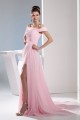 Off-the-Shoulder Sleeveless Brush Sweep Train Long Pink Prom/Formal Evening Dresses 02020226 Off-the-Shoulder Sleeveless Brush Sweep Train Long Pink Prom/Formal Evening Dresses 02020226