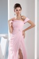 Off-the-Shoulder Sleeveless Brush Sweep Train Long Pink Prom/Formal Evening Dresses 02020226 Off-the-Shoulder Sleeveless Brush Sweep Train Long Pink Prom/Formal Evening Dresses 02020226