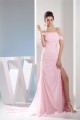 Off-the-Shoulder Sleeveless Brush Sweep Train Long Pink Prom/Formal Evening Dresses 02020226 Off-the-Shoulder Sleeveless Brush Sweep Train Long Pink Prom/Formal Evening Dresses 02020226