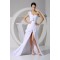 One-Shoulder A-Line Brush Sweep Train Sleeveless Long White Prom/Formal Evening Dresses 02020227