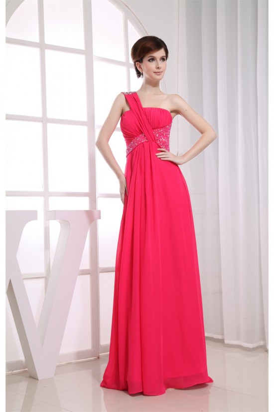 One-Shoulder Beading Floor-Length Sleeveless Long Prom Evening Bridesmaid Dresses 02020230 One-Shoulder Beading Floor-Length Sleeveless Long Prom Evening Bridesmaid Dresses 02020230