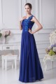 A-Line One-Shoulder Floor-Length Long Blue Prom/Formal Evening Bridesmaid Dresses 02020233
