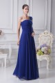 A-Line One-Shoulder Floor-Length Long Blue Prom/Formal Evening Bridesmaid Dresses 02020233