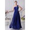 A-Line One-Shoulder Floor-Length Long Blue Prom/Formal Evening Bridesmaid Dresses 02020233