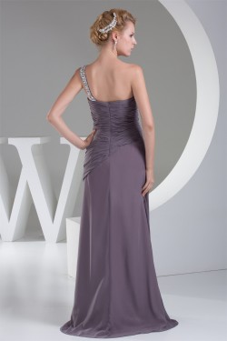 One-Shoulder Sheath/Column Floor-Length Long Prom/Formal Evening Dresses 02020235