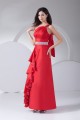 One-Shoulder Taffeta Floor-Length Sheath/Column Long Red Prom/Formal Evening Dresses 02020238 One-Shoulder Taffeta Floor-Length Sheath/Column Long Red Prom/Formal Evening Dresses 02020238