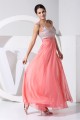 A-Line Straps Sleeveless Beaded Long Pink Prom/Formal Evening Dresses 02020241 A-Line Straps Sleeveless Beaded Long Pink Prom/Formal Evening Dresses 02020241