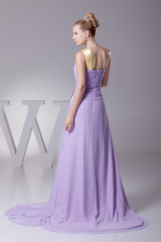 Puddle Train A-Line Chiffon Prom/Formal Evening Dresses 02020244 Puddle Train A-Line Chiffon Prom/Formal Evening Dresses 02020244