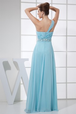 Empire Chiffon One-Shoulder Long Evening Formal Bridesmaid Maternity Dresses 02020250