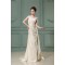 Ruched Lace Silk like Satin Square Court Train Prom/Formal Evening Dresses 02020251