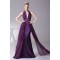 A-Line Ruffles Sleeveless Halter Chiffon Silk like Satin Prom/Formal Evening Dresses 02020253