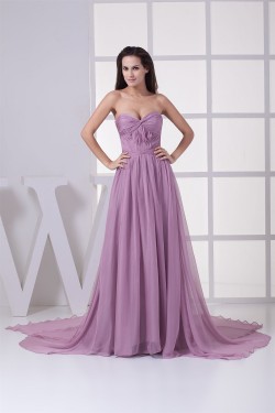 A-Line Ruffles Chiffon Long Prom/Formal Evening Dresses 02020255