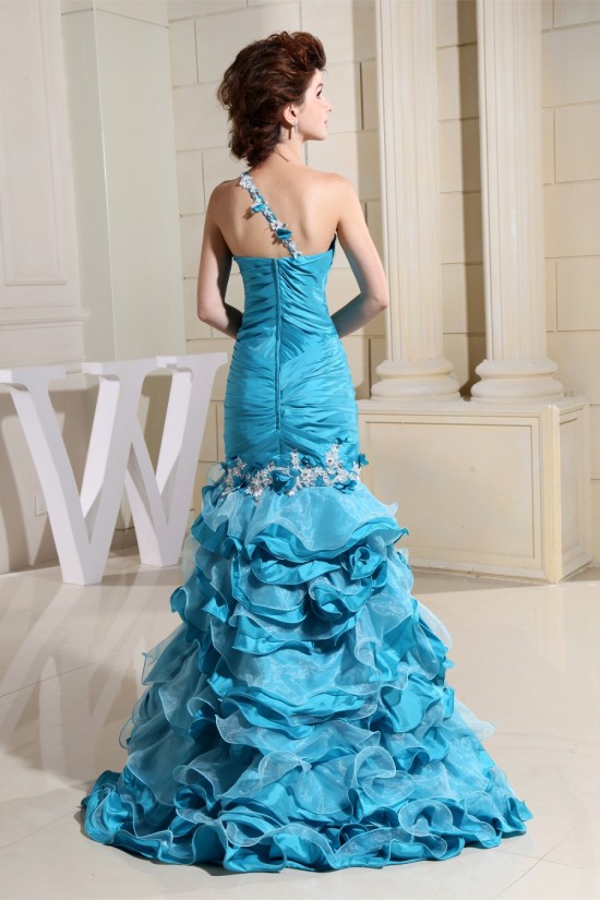 Trumpet/Mermaid Ruffles One-Shoulder Prom/Formal Evening Dresses 02020257 Trumpet/Mermaid Ruffles One-Shoulder Prom/Formal Evening Dresses 02020257