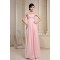 Empire Sleeveless Long Pink Chiffon Floor-Length Prom Evening Maternity Formal Evening Dresses 02020264