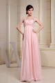 Empire Sleeveless Long Pink Chiffon Floor-Length Prom Evening Maternity Formal Evening Dresses 02020264