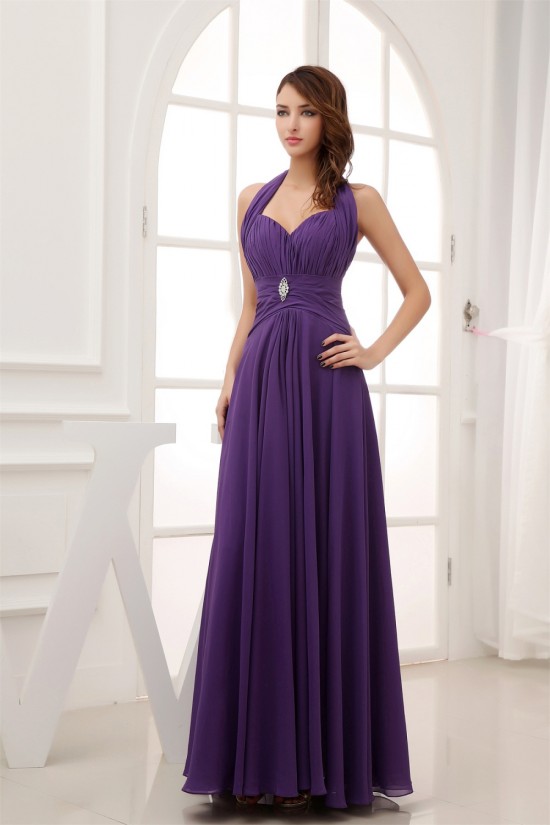 A-Line Halter Long Purple Chiffon Prom/Formal Evening Bridesmaid Dresses 02020268 A-Line Halter Long Purple Chiffon Prom/Formal Evening Bridesmaid Dresses 02020268