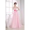 A-Line Sweetheart Satin Fine Netting Long Pink Beading Prom/Formal Evening Dresses 02020269