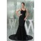 Elegant Trumpet/Mermaid Long Black Lace Brush Sweep Train Prom/Formal Evening Dresses 02020271