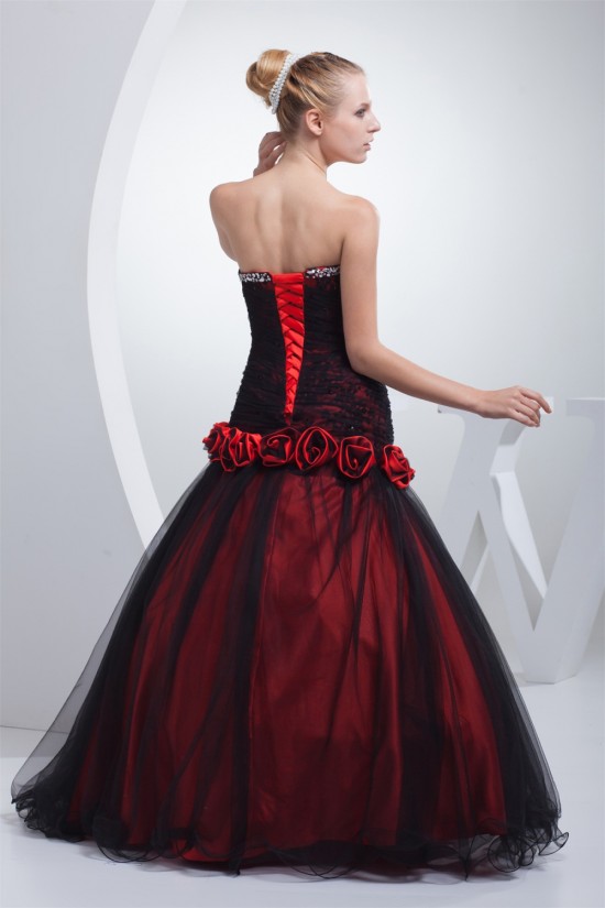 Ball Gown Beaded Strapless Fine Netting Floor-Length Prom/Formal Evening Dresses 02020275 Ball Gown Beaded Strapless Fine Netting Floor-Length Prom/Formal Evening Dresses 02020275