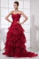 Organza Sleeveless Ruffles Long Red Prom/Formal Evening Dresses 02020277