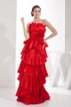 Satin Taffeta Brush Sweep Train Strapless Long Red Prom/Formal Evening Dresses 02020280 Satin Taffeta Brush Sweep Train Strapless Long Red Prom/Formal Evening Dresses 02020280