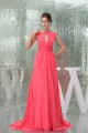 Scoop Chiffon Brush Sweep Train Long Prom/Formal Evening Dresses 02020282