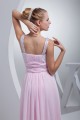 Scoop Floor-Length Ruffles Chiffon Long Pink Sequined Material Prom/Formal Evening Dresses 02020283