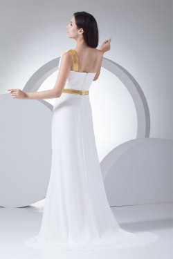 Sheath/Column Brush Sweep Train One-Shoulder Prom/Formal Evening Dresses 02020287