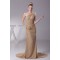 Sheath/Column Brush Sweep Train Pleats Lace Long Prom/Formal Evening Dresses 02020288