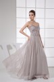 A-Line Strapless Chiffon Ruched Long Prom/Formal Evening Dresses 02020290