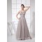 A-Line Strapless Chiffon Ruched Long Prom/Formal Evening Dresses 02020290
