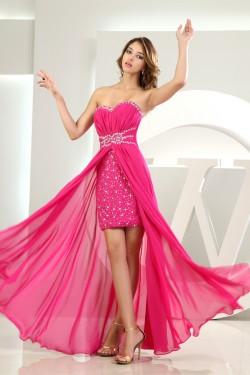 Sheath/Column Chiffon Sweetheart Beaded Prom/Formal Evening Dresses 02020292