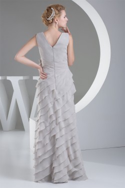 Sheath/Column Chiffon V-Neck Sleeveless Prom/Formal Evening Dresses 02020293