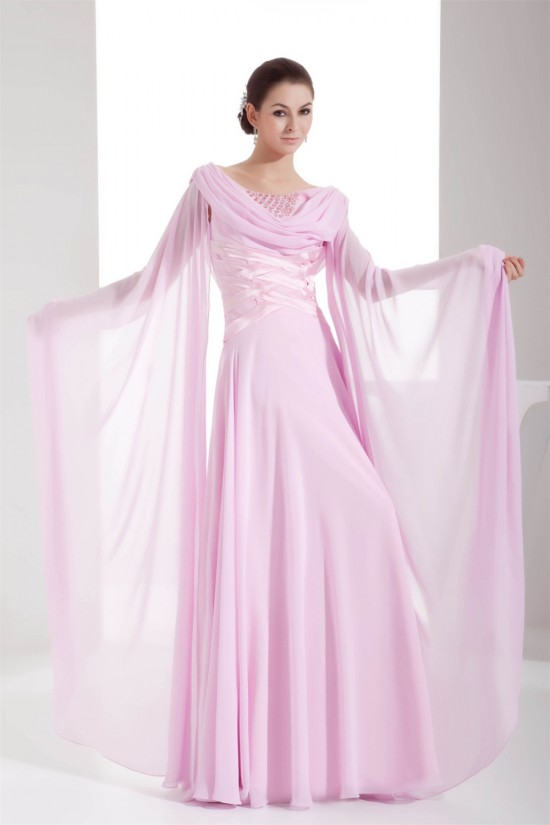Sheath/Column Floor-Length Long Pink Chiffon Prom/Formal Evening Dresses 02020294 Sheath/Column Floor-Length Long Pink Chiffon Prom/Formal Evening Dresses 02020294