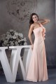 Sheath/Column Handmade Flowers Chiffon One-Shoulder Long Prom/Formal Evening Bridesmaid Dresses 02020297 Sheath/Column Handmade Flowers Chiffon One-Shoulder Long Prom/Formal Evening Bridesmaid Dresses 02020297