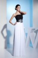 Sheath/Column One-Shoulder Black White Floor-Length Evening Formal Bridesmaid Dresses 02020298 Sheath/Column One-Shoulder Black White Floor-Length Evening Formal Bridesmaid Dresses 02020298