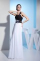 Sheath/Column One-Shoulder Black White Floor-Length Evening Formal Bridesmaid Dresses 02020298 Sheath/Column One-Shoulder Black White Floor-Length Evening Formal Bridesmaid Dresses 02020298